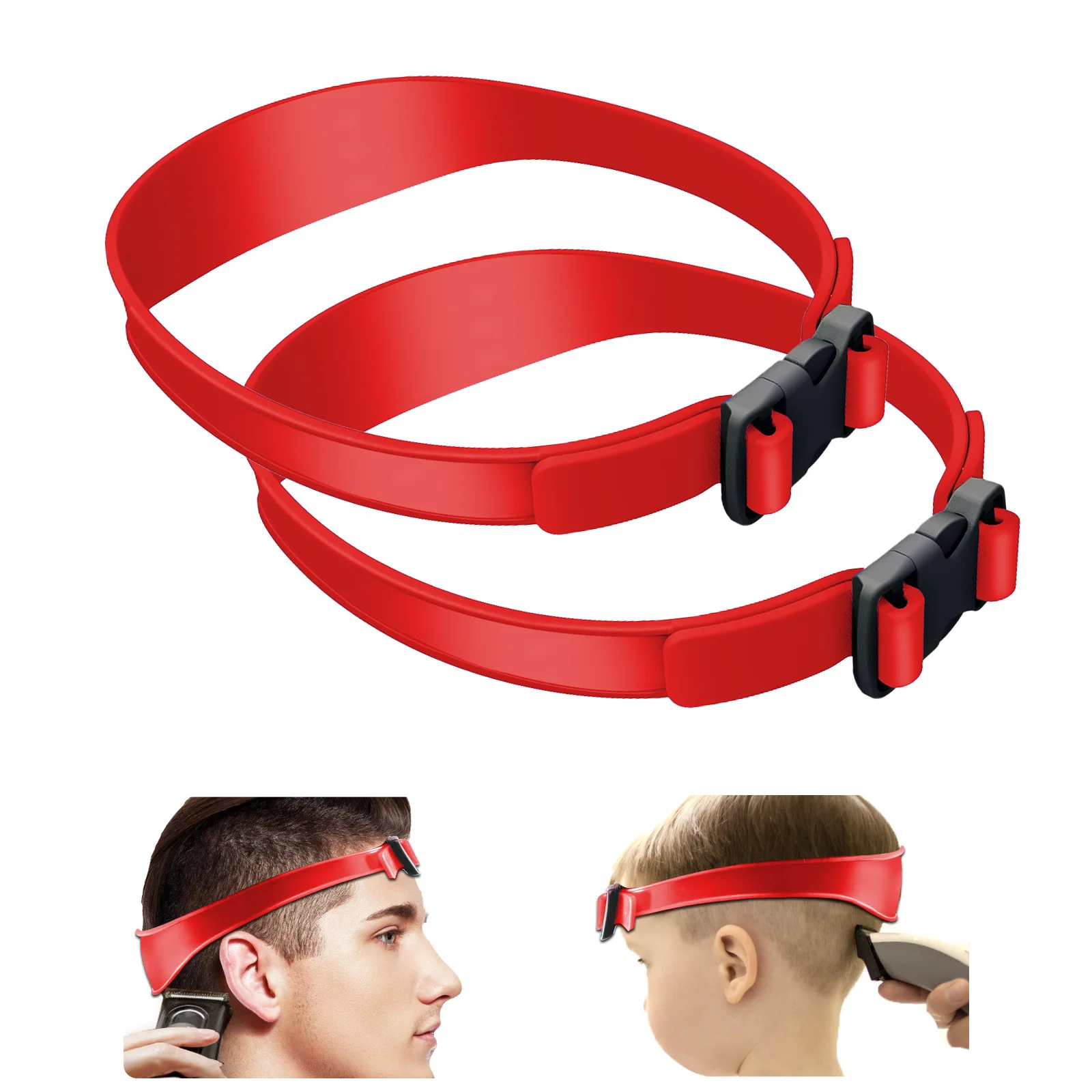 Adjustable Home Hair Trimming Home Haircuts Curved Headband Silicone Neckline Shaving Template Hair Cutting Guide Hair Styling