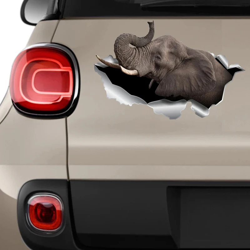 Autocollant mural en vinyle, thème animaux sauvages d'Aique, safari, éléphant, stickers, papier peint, décoration d'intérieur, chambre, pépinière, art, palmier, 4443  15