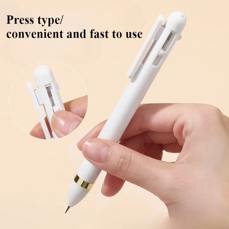 4-in-1 Nail Point Diamond Pen Embellishment Rotating Nail Point Diamond Pen New Wave Point Brush Stainless Steel Nail Tool