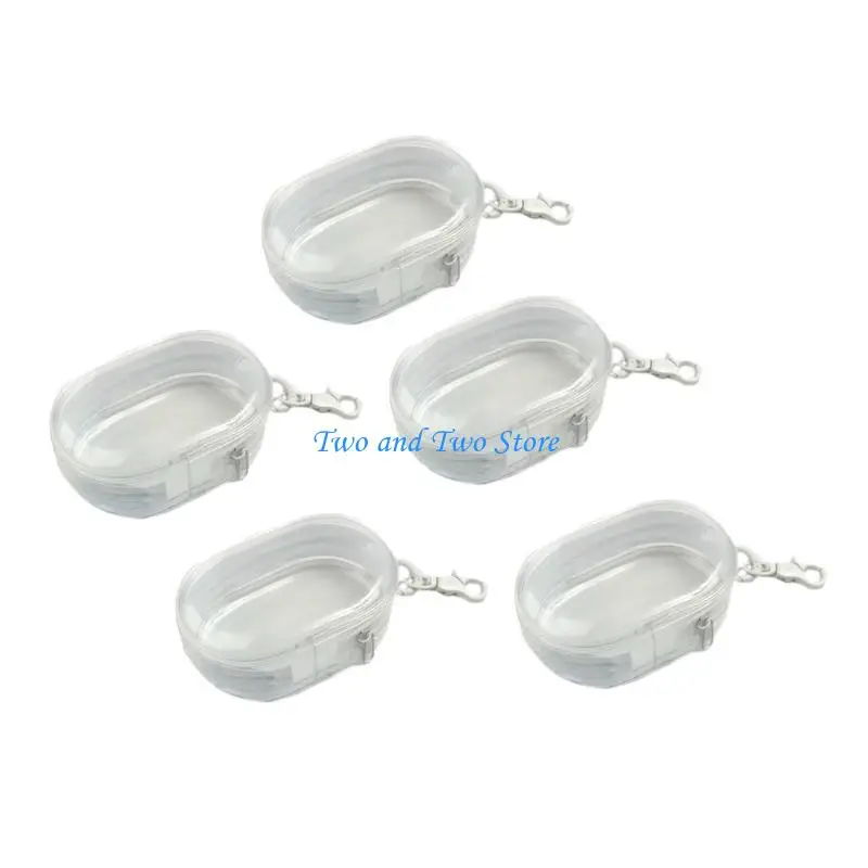 

HX6F 5 Pcs Headphone Storage Bag Small Stroller Bag Charging Cable Bag Clear Storage Box Makeup Bag