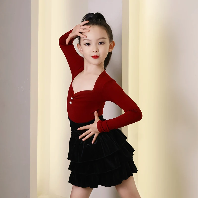 Lateinische Tanzkleidung für Damen, Linie, Tanzrock, hochwertige Kostüme, Tanzkleidung, Performance-Kleidung, Bühnenkostüm für Damen