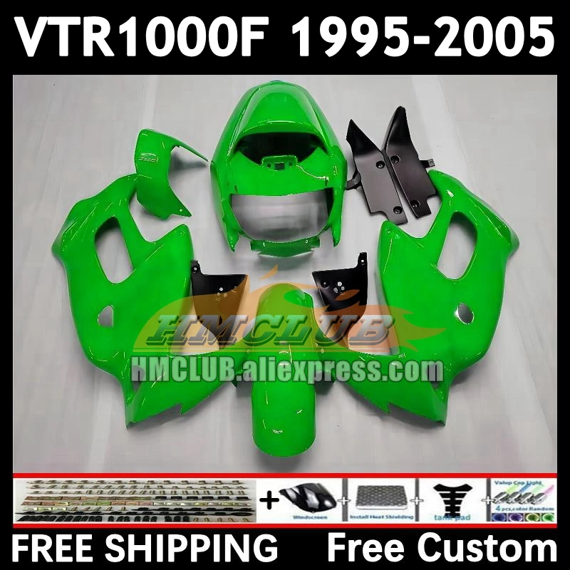 SuperHawk For HONDA VTR1000 F VTR 1000 F green black 1000F 82No.6 VTR1000F 1995 1996 1997 1998 1999 00 01 02 03 04 05 Fairings