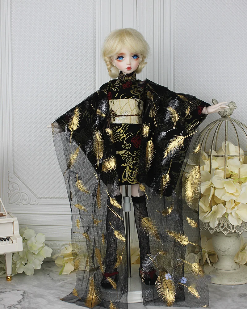 1/3 1/4 BJD 인형 옷, 1/6 사이즈, 깃털, 유카타, 기모노, 1/3 1/4 1/6, 인형 액세서리 (5 포인트)