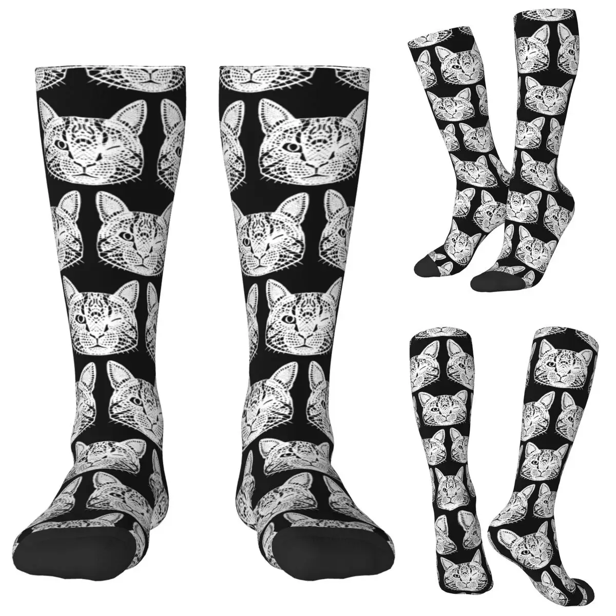 Baby Lasagna Cat Socks Harajuku Stockings All Season Long Socks Accessories for Unisex Gifts