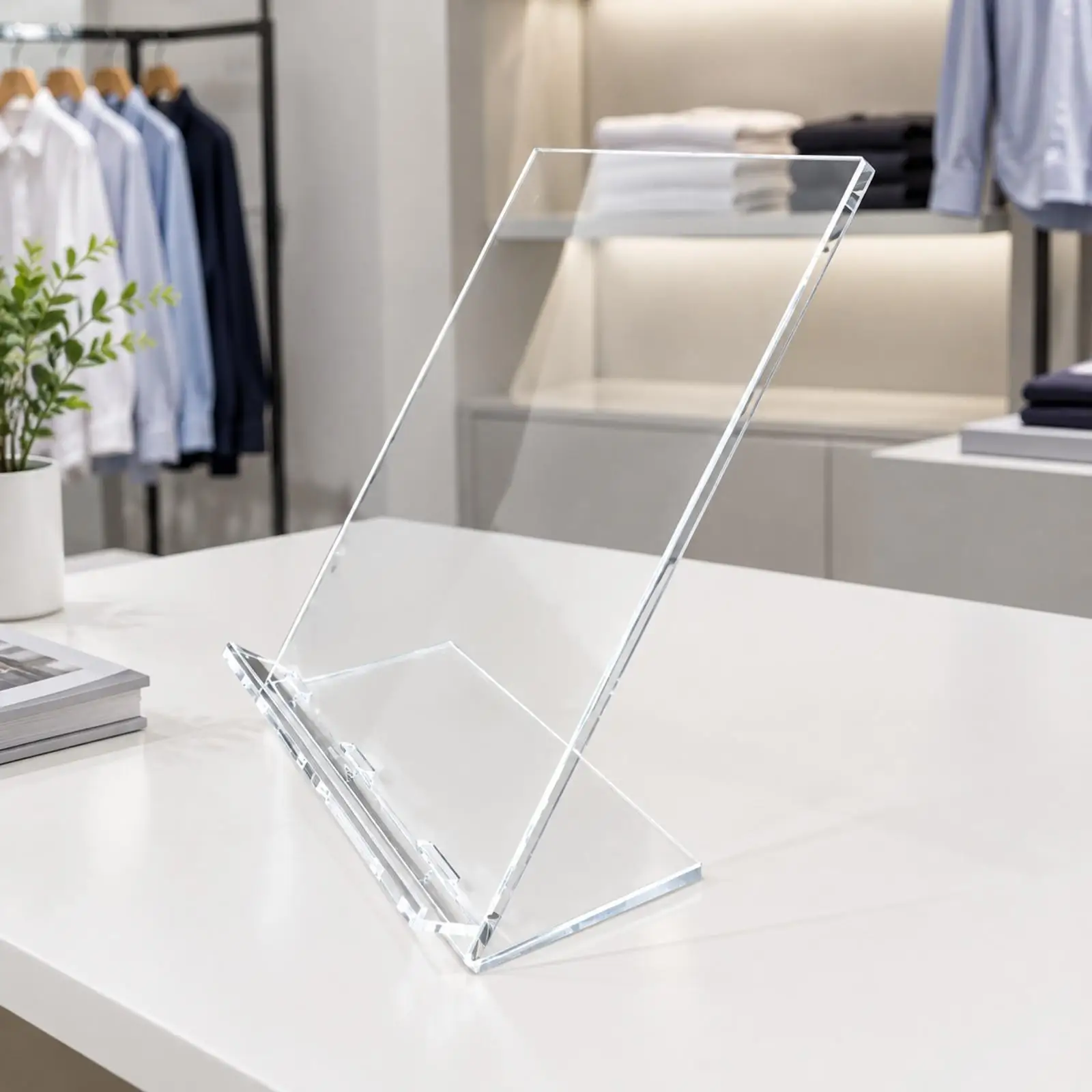 Transparent Acrylic Display Stand Rigid Clear Acrylic Display Stand Holder Smooth Stable for Retail Displays, Clothing Stores