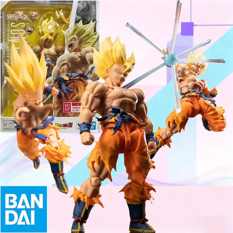 

S.H.Figuarts Dragon Ball Z Goku Super Saiyan Action Figure 14.5cm Movable Model with Kamehameha Effect Part for Anime Fans Gift