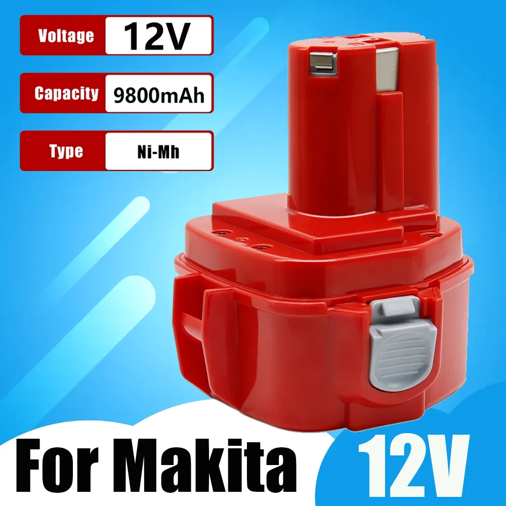 Ni-Mh Battery 12V 9800mAh Battery For Makita PA12 1200 1220 1201 1222 1233SA/B1235 192681-5 Power Tool Batteries
