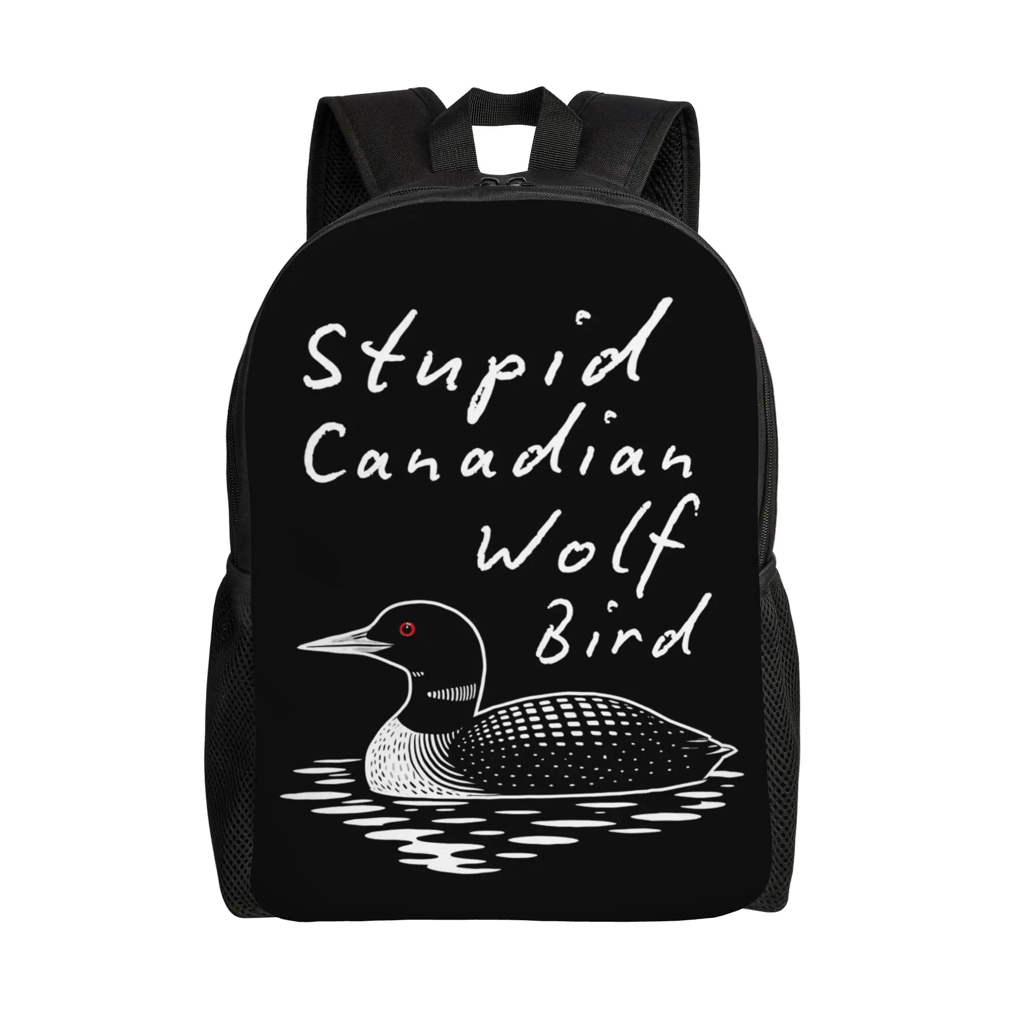 

Забавный рюкзак с изображением канадского волка-птицы для мужчин и женщин, для старшей школы, походов, путешествий, повседневный рюкзак, холщовые сумки для ноутбуков Илья Розанов, спортивные сумки