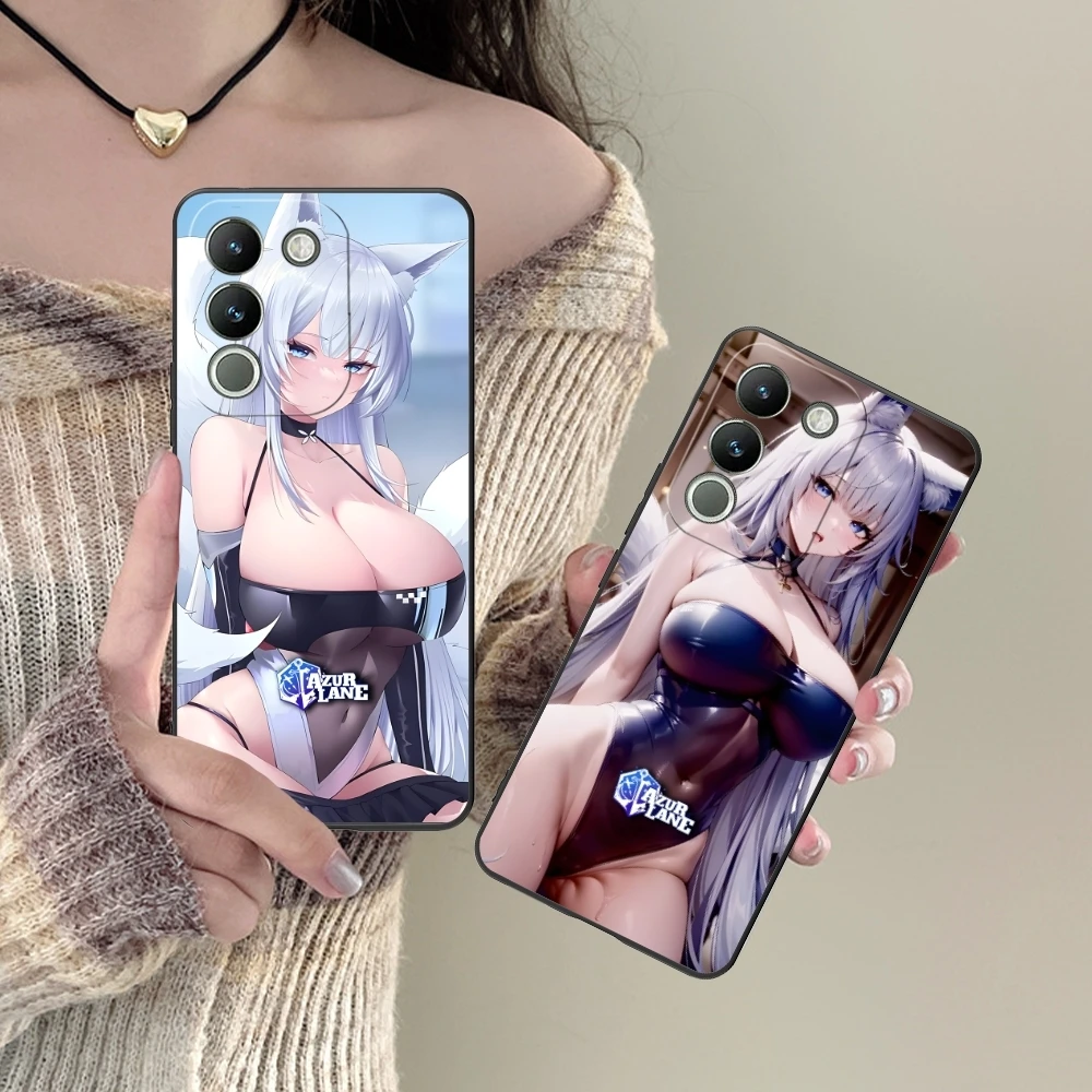 Azur Lane Shinano Mobile Cell Phone Case for VIVO Y95 Y93 Y31 Y20 V19 V17 V15 Pro X60 NEX Black Soft Phone Cover Shell