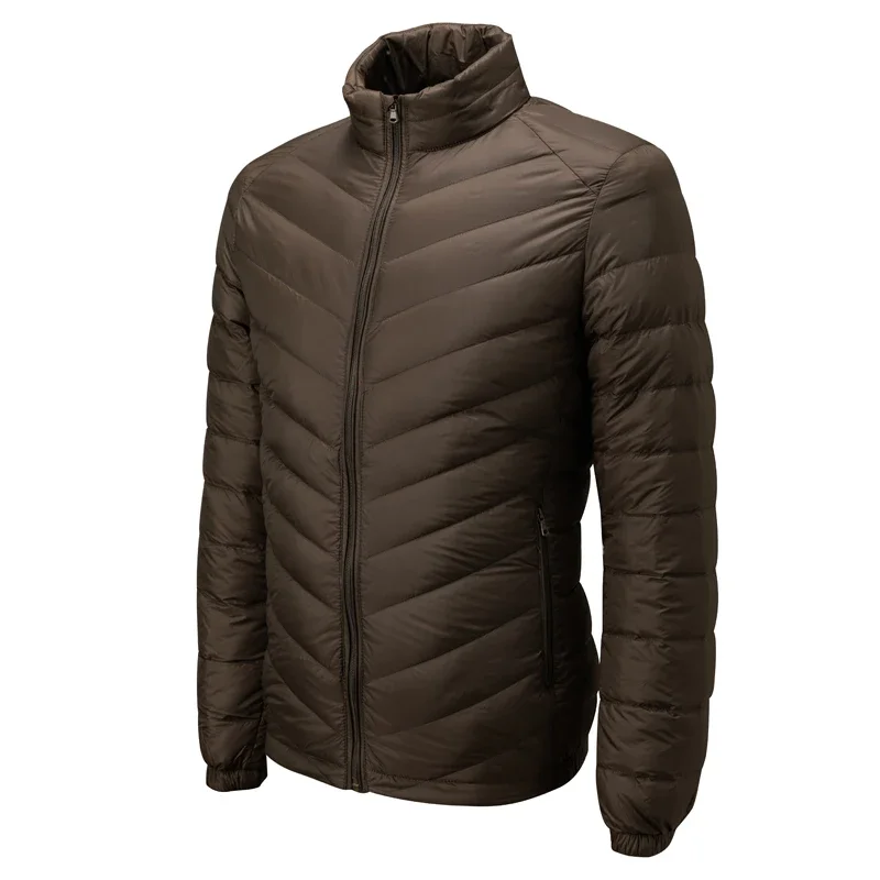 Lightweight Padded Hooded Jacket for Men Long Style Baseball Collar down Jacket Youth Fashion Other Fillings