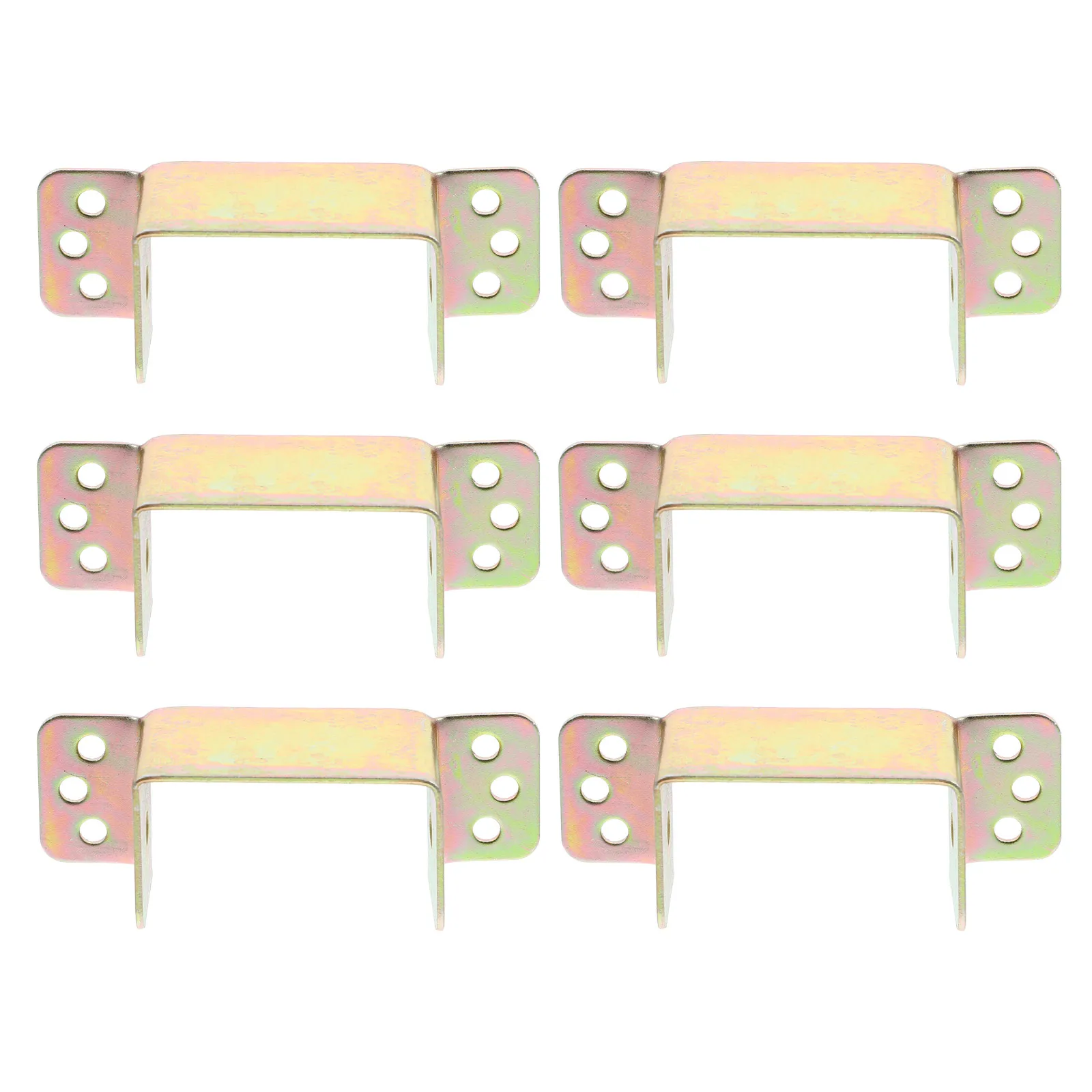 

6pcs Thickened Rail Bracket 50Mm Heavy Duty U-Shaped Iron Fastener Bed Plate Buckle Connecting Hook Furniture Accessories