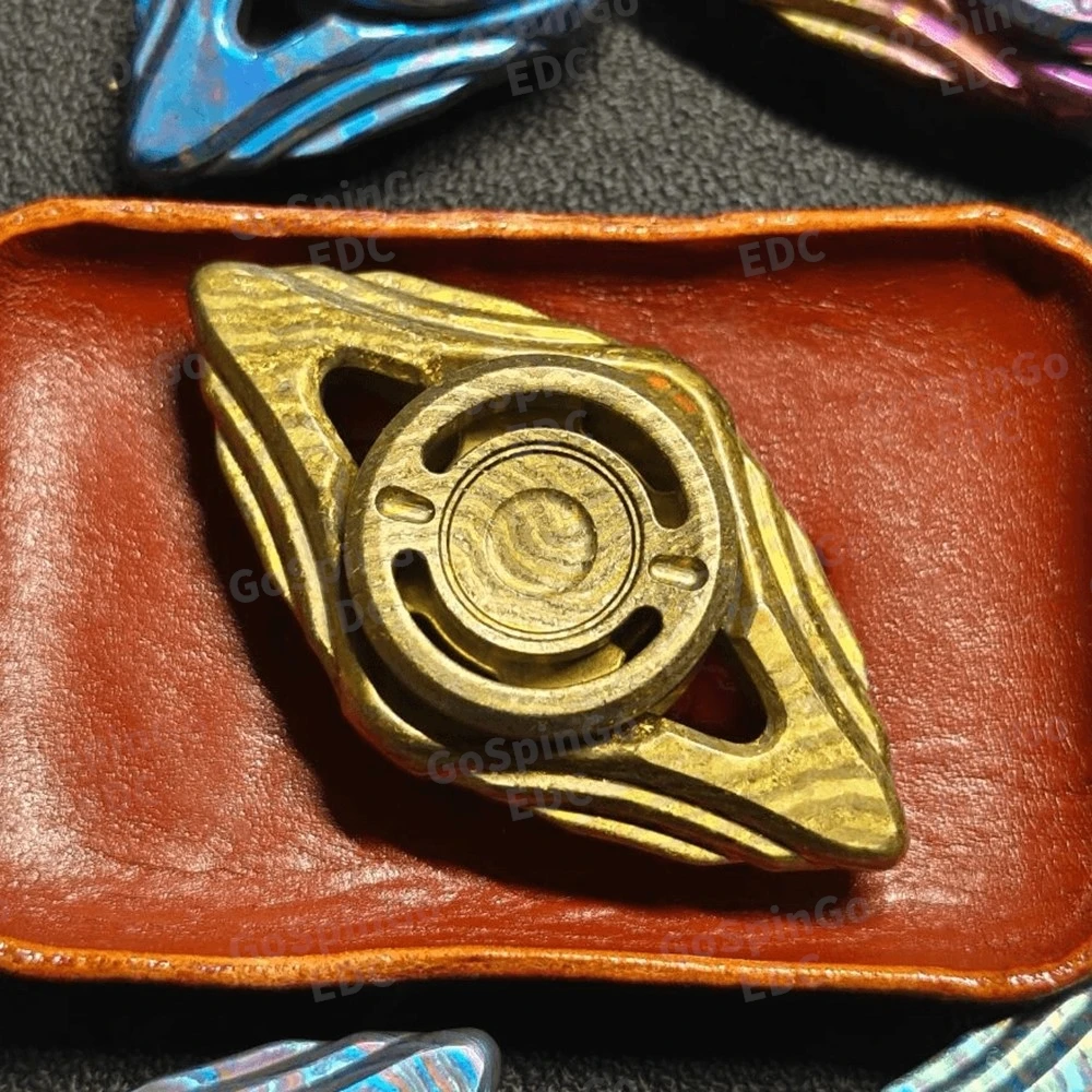 Pangolin Studio EDC Apostle Timascus Fidget Spinner Fidget Toys For Adults Office Desk Anxiety Relief Gadgets Random Color