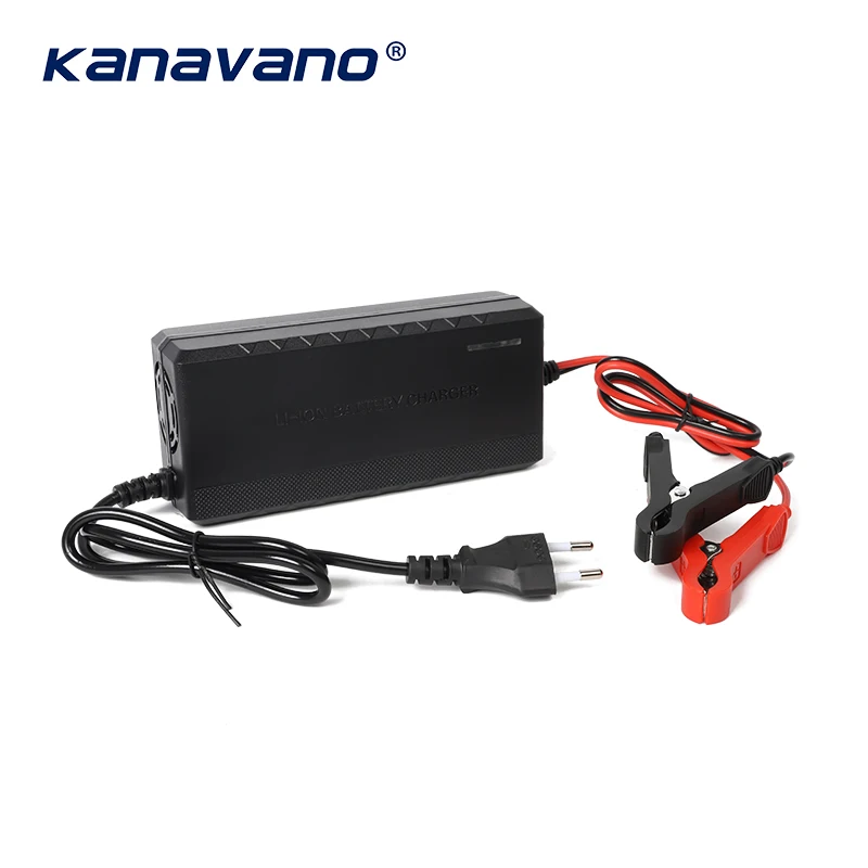 

Kanavano 14.6V LiFePO4 Battery Smart Charger 14.6V 10A Charger Clip Head Used For 4S 14.6V Lithium Iron Phosphate Battery