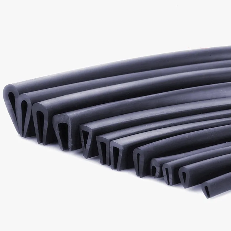 1m em forma de u tira de vedação de borracha borda escudo encloser vinculado para vidro metal painel de madeira placa porta armário protetor pára-choques