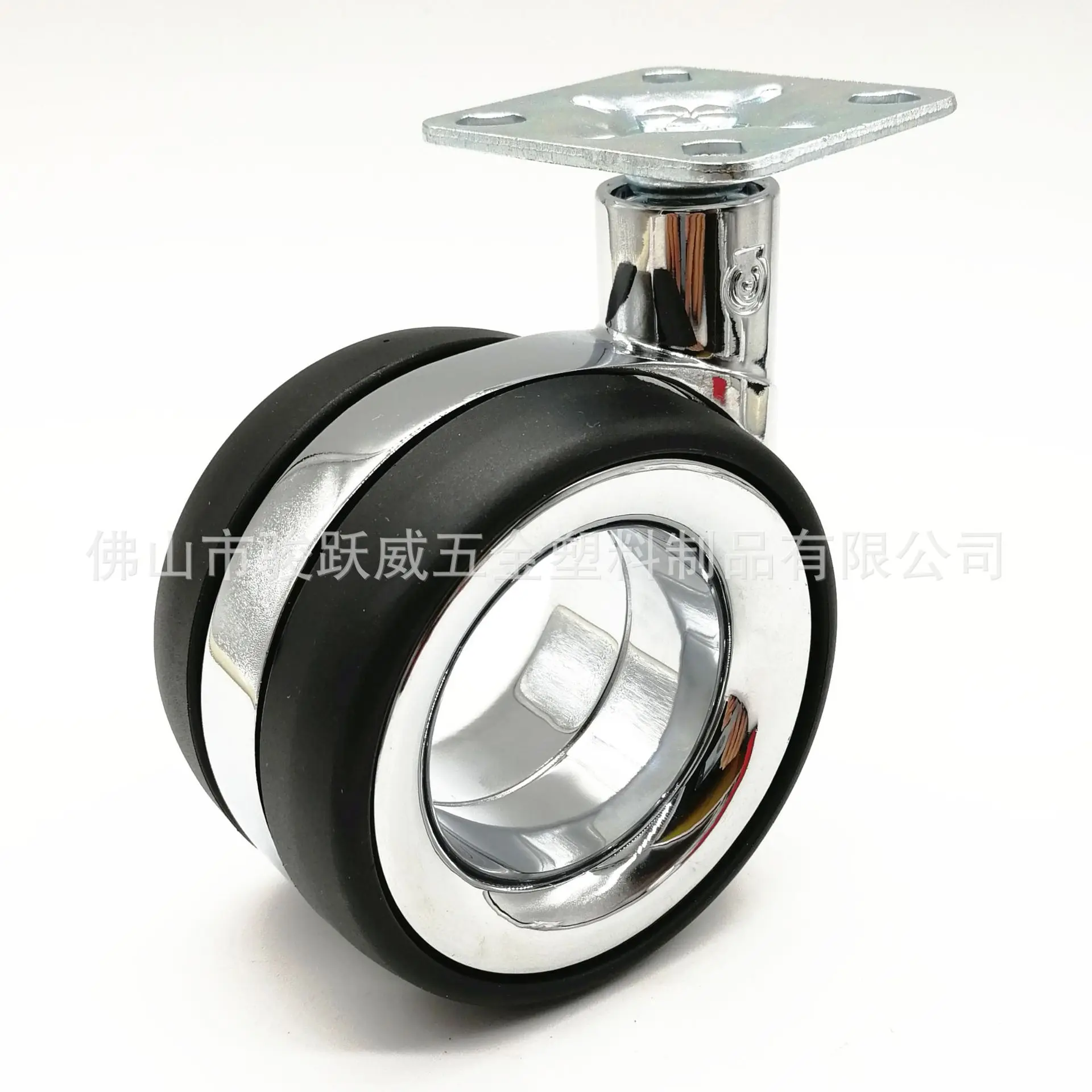 3 Inch Alloy Swivel Caster Wheels with PU Tread, Silent Wear Resistant Furniture Casters for Tea Table Chairs Sofa and Storage