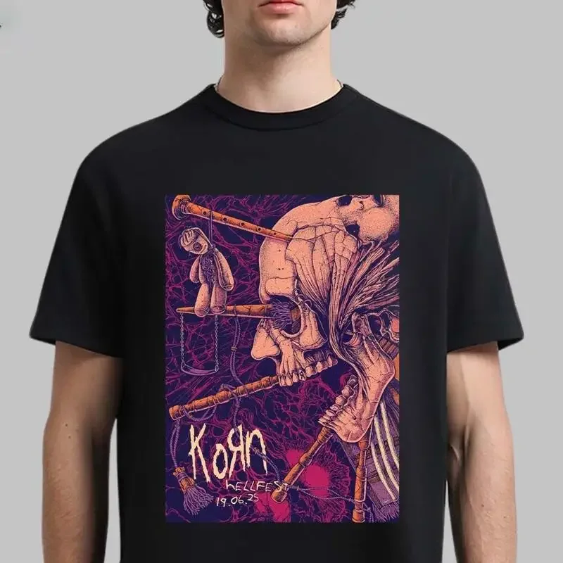 Korn Hellfest 2025 Gig Poster Clisson France T Shirt