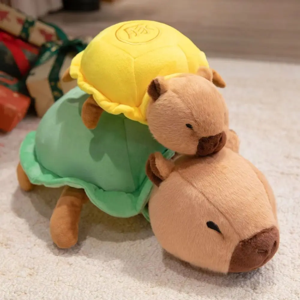 Fluffy Capybara เต่าหมอน Plush Soft Collection Capybara ตุ๊กตาของเล่นการ์ตูนน่ารักเต่าสัตว์ตุ๊กตาเด็กของขวัญ