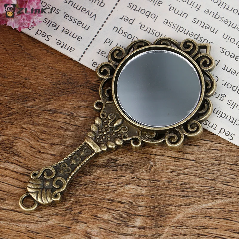 ▶1Pcs Mini Vintage Rose Mirror 1:12 Dollhouse Wall Mirror Frame Micro Scene Decoration Furniture Accessories Photo Props