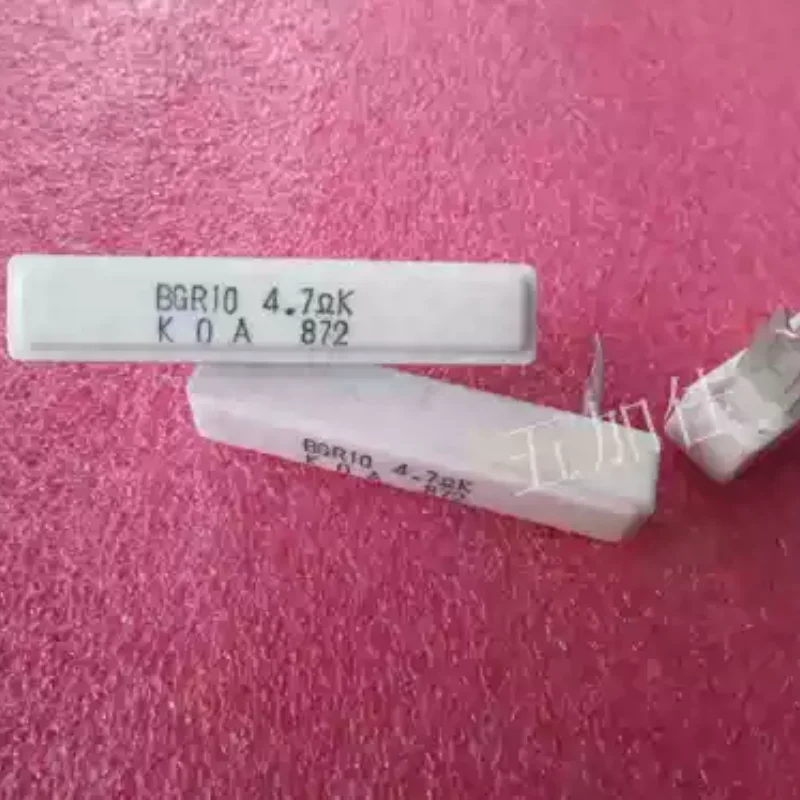 10-100pcs iron foot BGR10 10W 4.7 Ω K 4.7R 10% Japanese vertical cement resistor