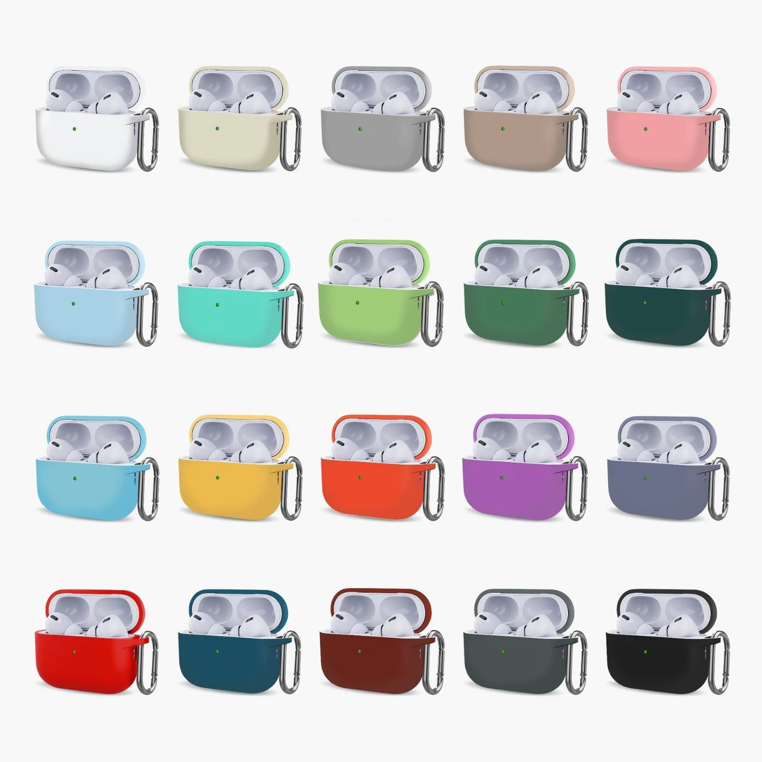 

Solid Color Case for AirPods 4 Airpod 1 2 3 Pro Pro2 Bluetooth Earbuds Charging Box Protective Earphone Case Cover