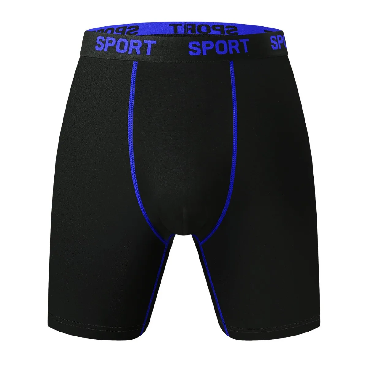 Men's Boxer Shorts Large Size Extended Length Flat Angle Pants Comfortable Breathable Elastic Sports Underwear Middle Waist