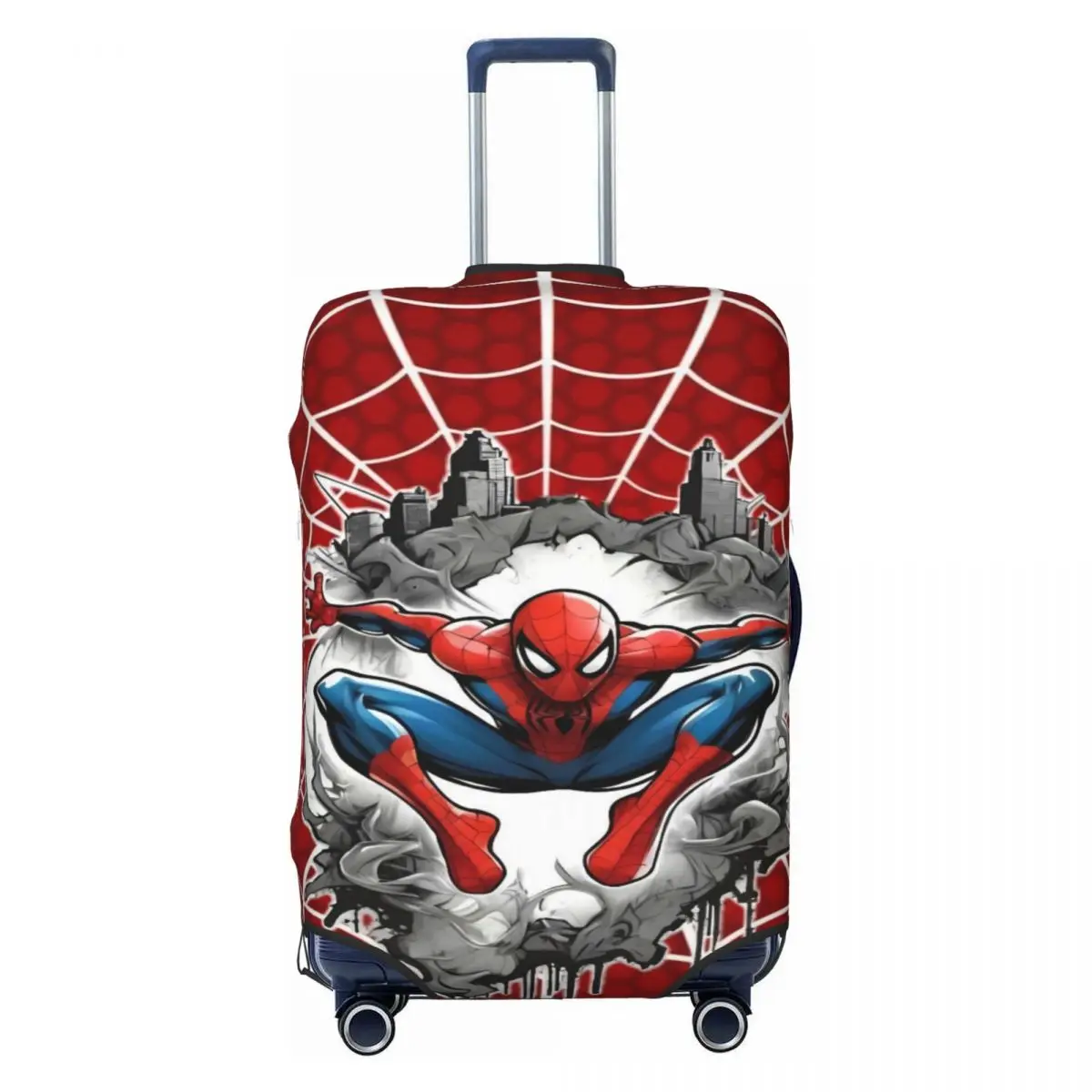 

Custom Spiders Movie Mans Cartoon Superhero Travel Luggage Cover Dust Proof Suitcase Cover Protector Fit 18-32 Inch