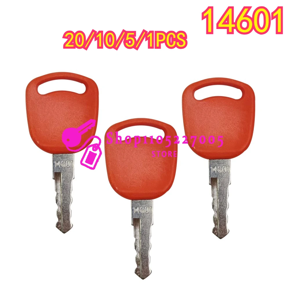 20/10/5/1PCS Brand New 14601 Red Keys for New Holland Excavator Grader Dozer Heavy Equipment Ignition Tractor