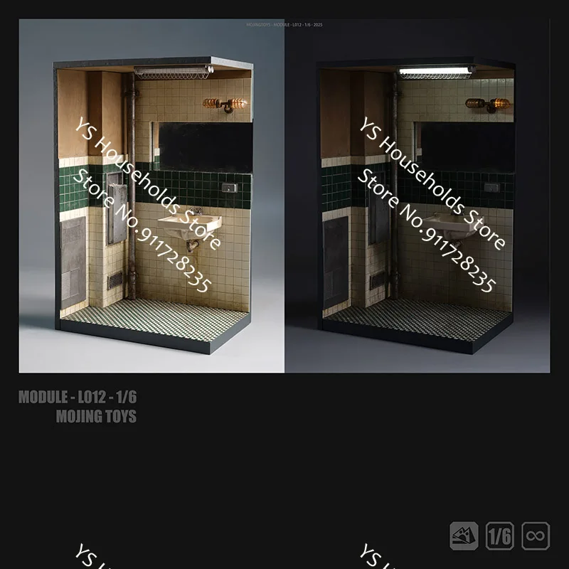 mOjingToys L012 7kg 1/6 Scale Action Figure Bathroom Scene Diorama Module Toys Scene Accessory For 12inch Figurine Ornament