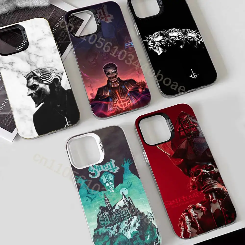 

Ghost Heavy Metal Band Phone Case For iPhone 17,16,15,14,13,12,11,Pro,Max,Plus Soft Black Cover