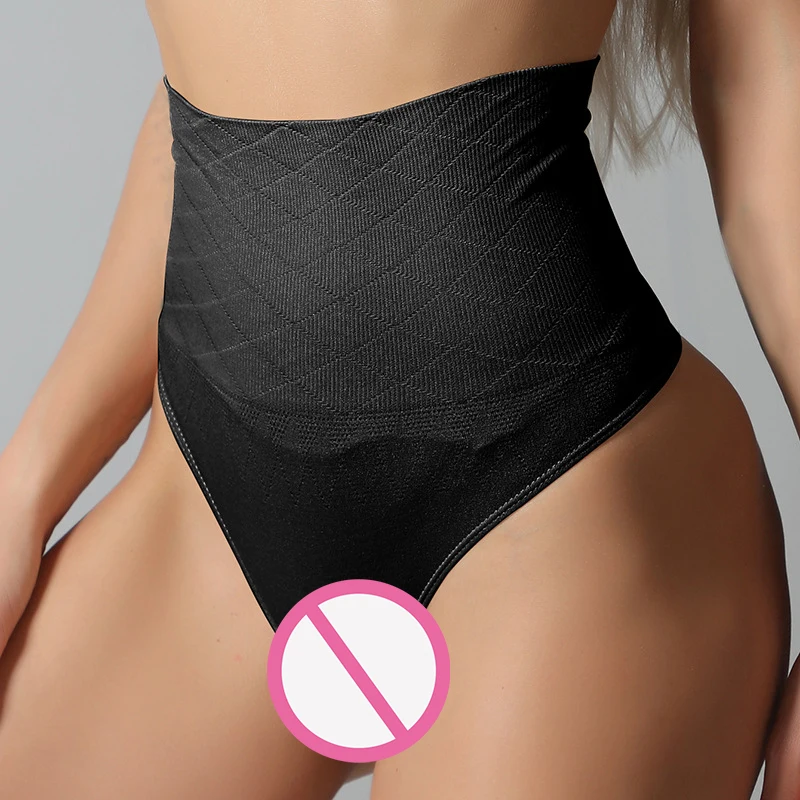 Shapewear pants for women seamless body lifting exposed buttocks high waisted pants triangle thong underwear for shaping