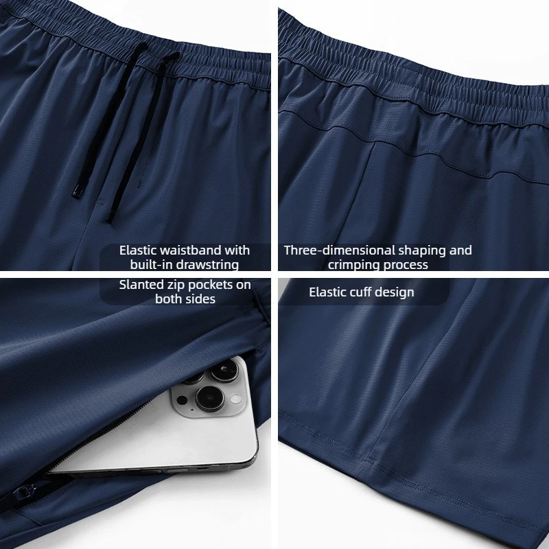 Men's Racing Shorts New Sports Shorts for Man Gym Clothes Summer Marathon Running Fitness Clthing Workout Shorts Male Sportswear