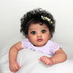 55cm Reborn Baby Already Painted Finished Doll Ayana with Hand-root Hair Lifelike 3D Skin baby Collectable Dolls