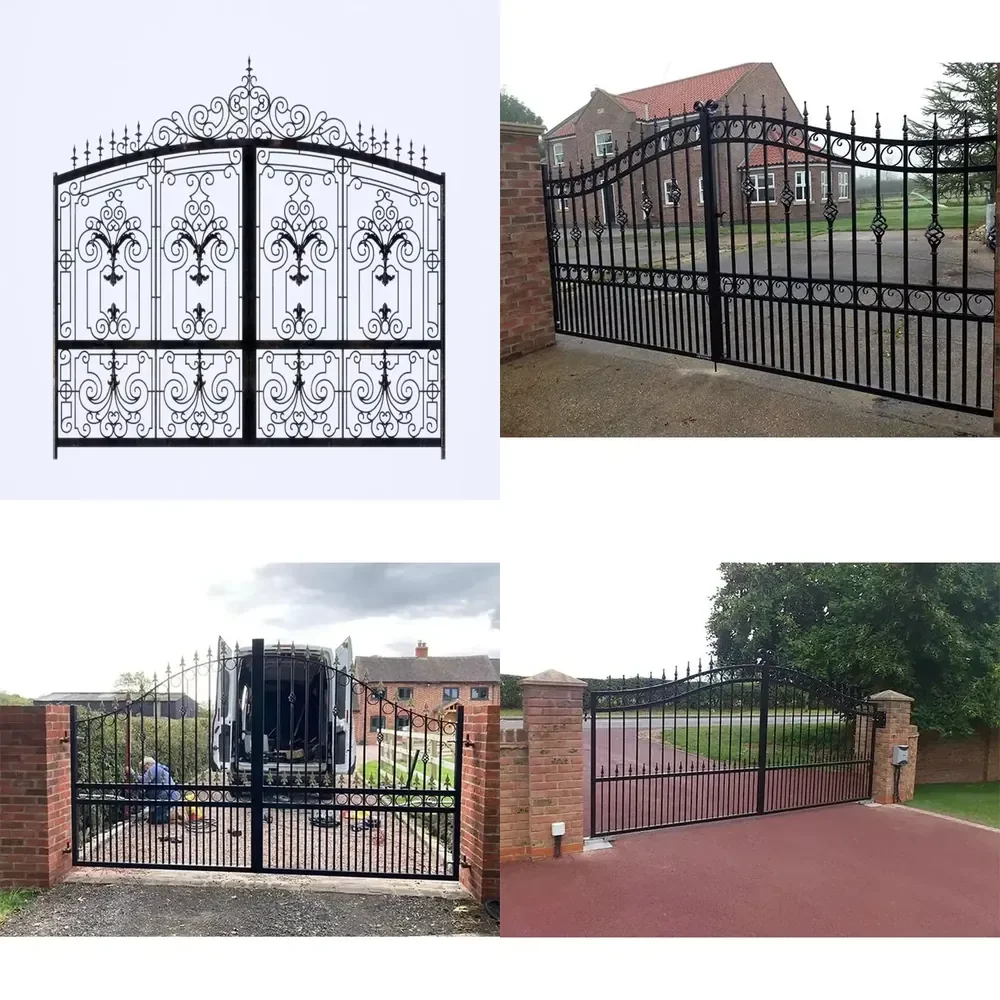 2026 Royal Assembled Decorative Garden Fence Door Gates Aluminum Gate Designs for Home Decorations
