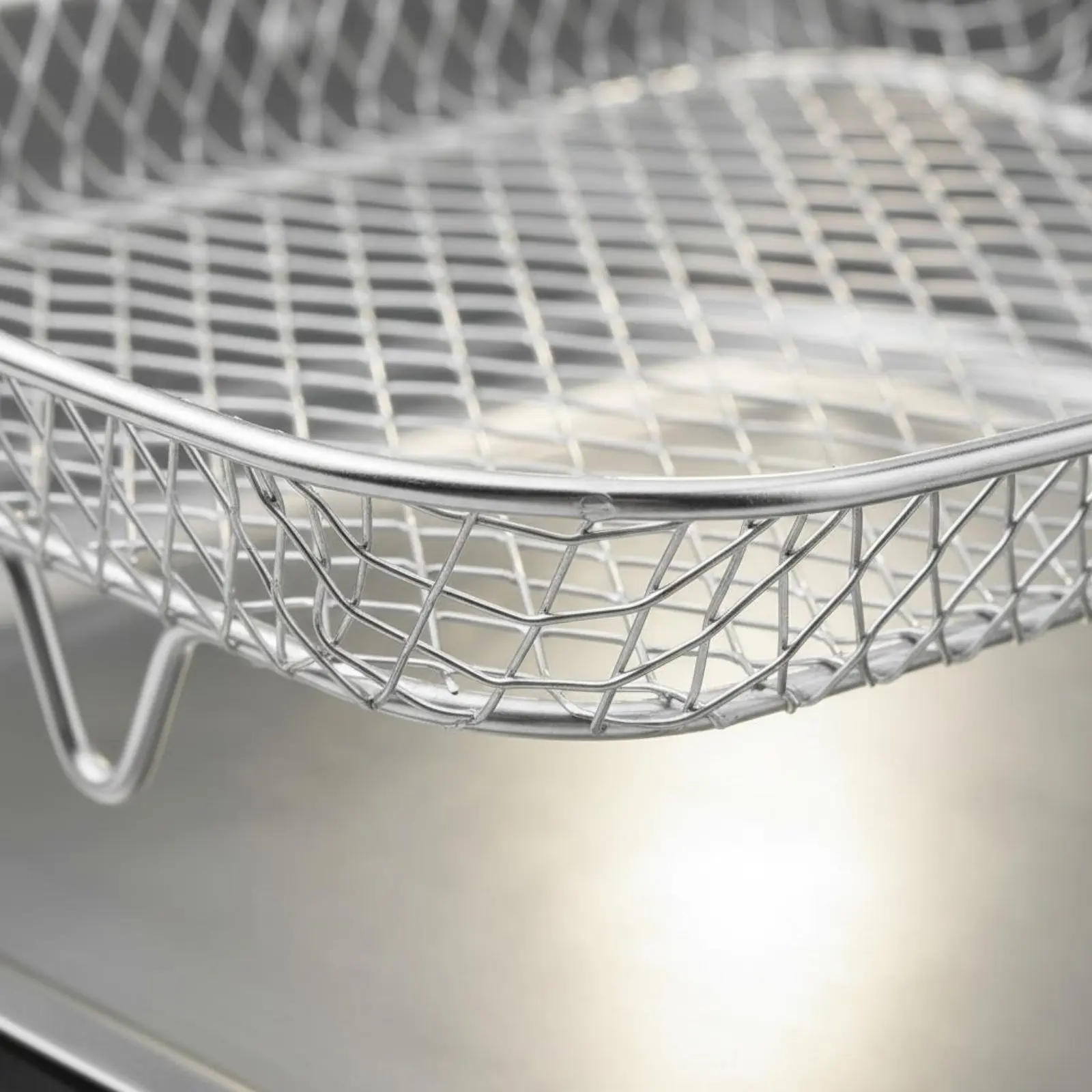 Air Fryer Rack Versatile Air Fryer Grilling Rack Stainless Steel Mesh Basket Food Grade Wire Grilling Basket Easy to Clean view 5