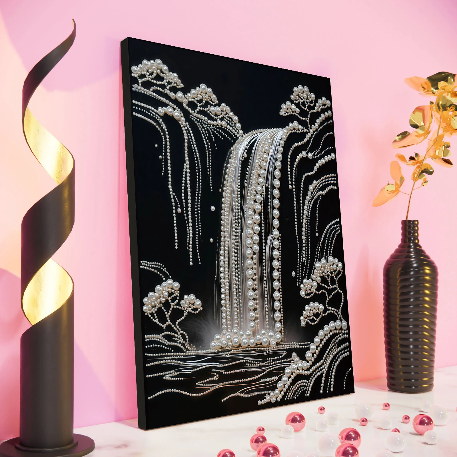 

DIY Pearl Art Painting for Home Wall Decor With Frame 30x40cm (CX268)