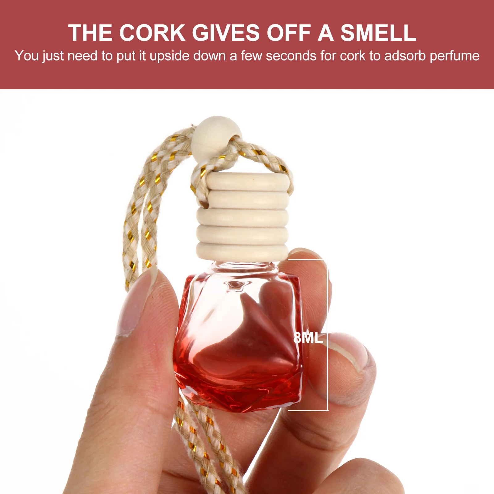 

5Pcs 8ml Car Perfume Bottle Diffuser Aromatherapy Essential Oil Decorative Pendant Perfume Bottle Essential Oil Diffuser