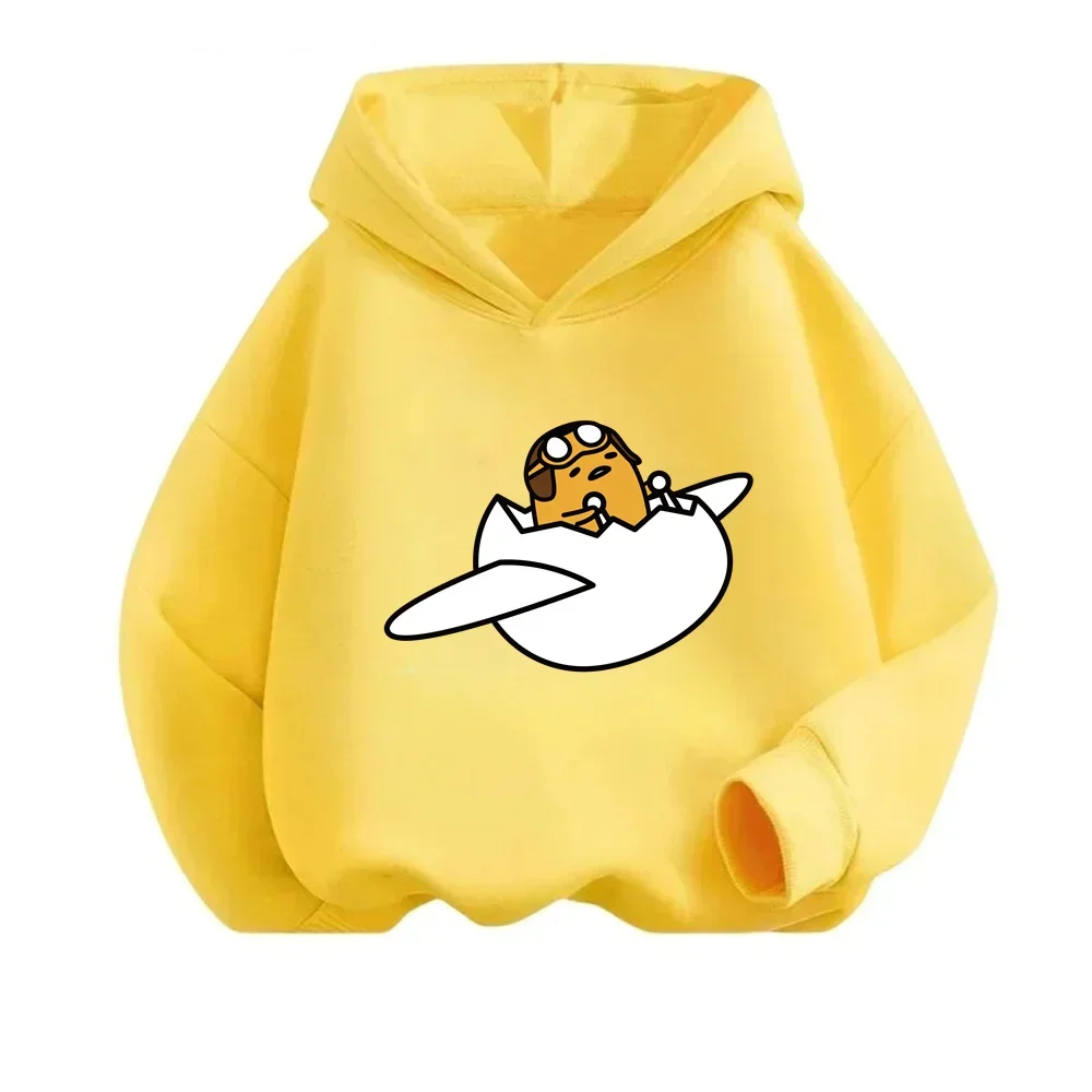 Japanese-Inspired Gudetama Patterned Sweatshirts for Children Ensuring Comfort and Style during Cold Months for Boys and Girls