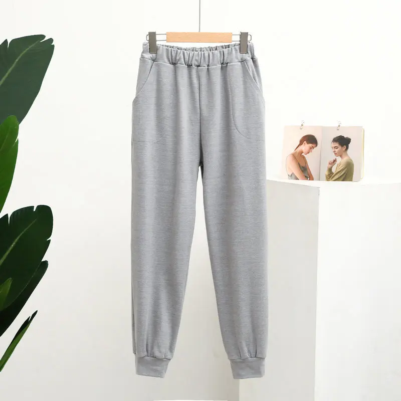 Fdfklak Plus Velvet Warm Pajamas Pant For Women New Thick Sleepwear Autumn Winter Home Pants Lounge Wear Pantalones De Mujer