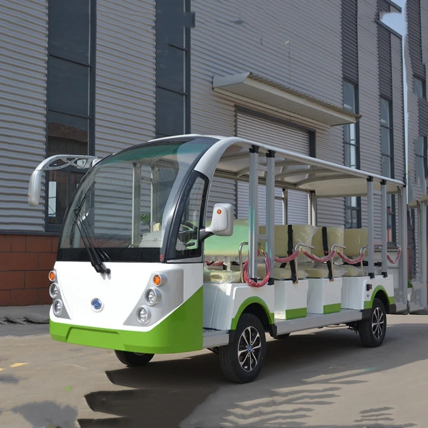 

Manufacturer Customizable Electric Shuttle Bus With Touch Screen Multimedia Player Sunshine Curtain Easy Handle Electric Bus