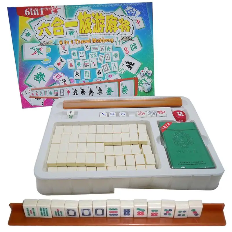 

Mini Travel Mahjong Set Home Mini Mahjong Board Game Sets Mahjong Game Set With Game Set Accessories For Family Friends