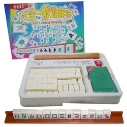 Mini Mahjong da viaggio Set Home Mini Mahjong Set da gioco da tavolo Set da gioco Mahjong con set da gioco Accessori per amici di famiglia