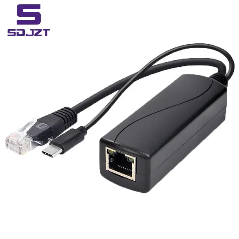 

Hot sale TYPE-c poe splitter usb 48v to 5v power over ethernet 802.3af for raspberry