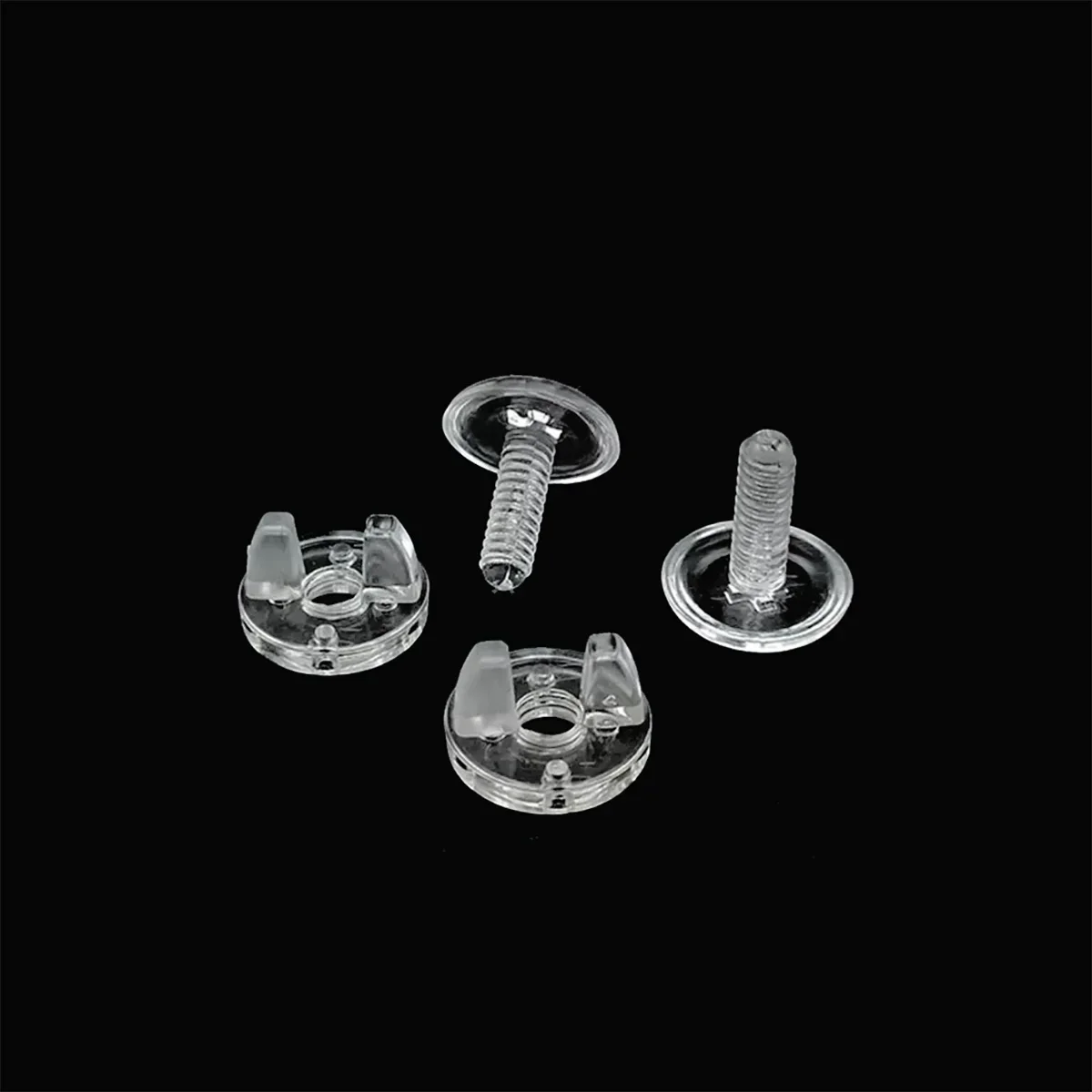 Transparent Plastic Butterfly Screw And Nut Display Stand Stationery Fixing Buckle