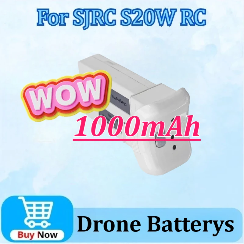 

New 3.7V 1000mAh Drone Battery for SJRC S20W T25 Four-axis Rechargeable Battery Drone Spare Parts Remote Control Aircraft