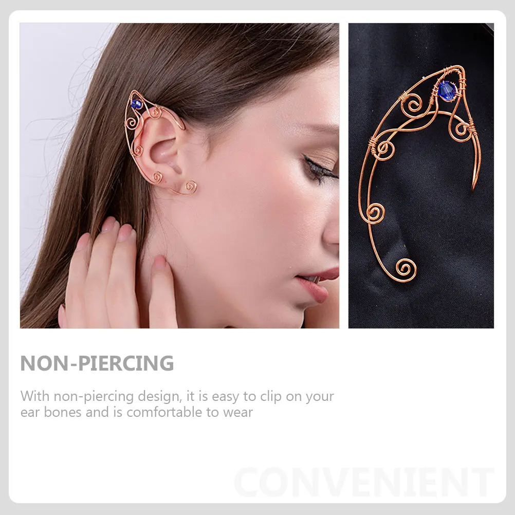 

2pcs Retro Clips Non Piercing Delicate Ear Bone Clips Elegant Ear Cuff Earrings For Women Fashion Accessory Gift