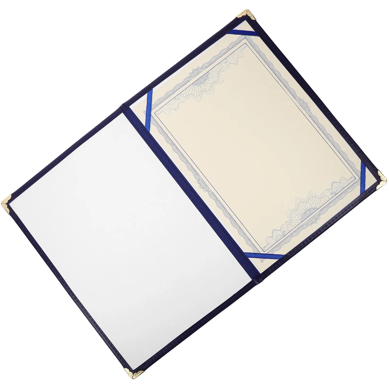 protege-certificat-a4-une-page-bleu-design-elegant-portable-leger-coins-arrondis-bords-lisses-long