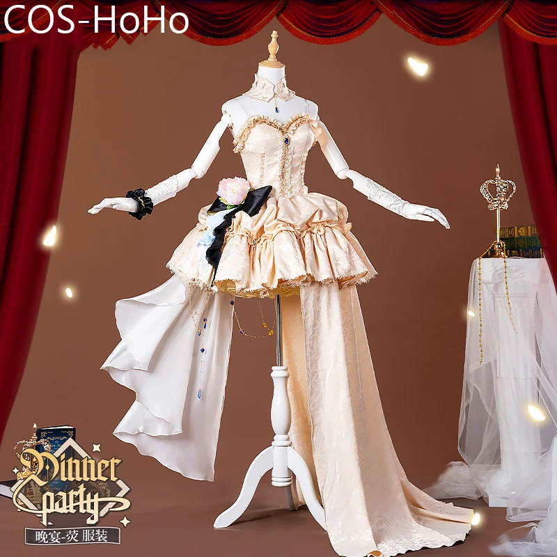 

COS-HoHo Genshin Impact Lumine Dinner Party Gorgeous Dress Game Suit Cosplay Costume Halloween Carnival Role Play Outfit Women