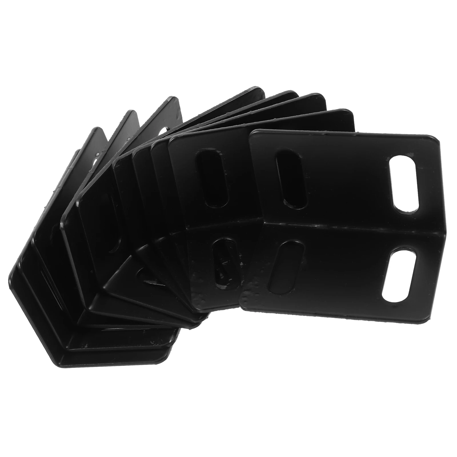 

10pcs niture Corner Code Brackets Heavy Duty Iron Shelf Braces Right Angle Wood Closet Support Black Hardware For Kitchen