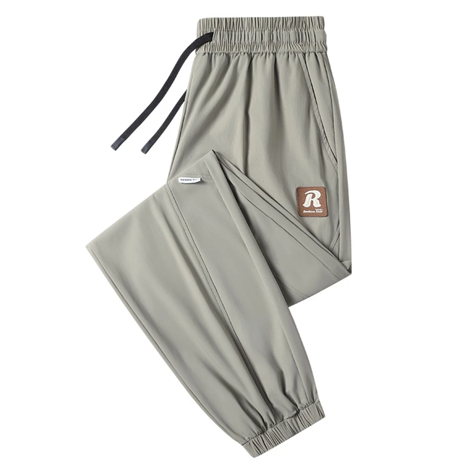 夏クールジョガーパンツ男性プラスサイズスウェットパンツ弾性ウエストファッションカジュアル無地ジョガー男性ビッグサイズ 7XL