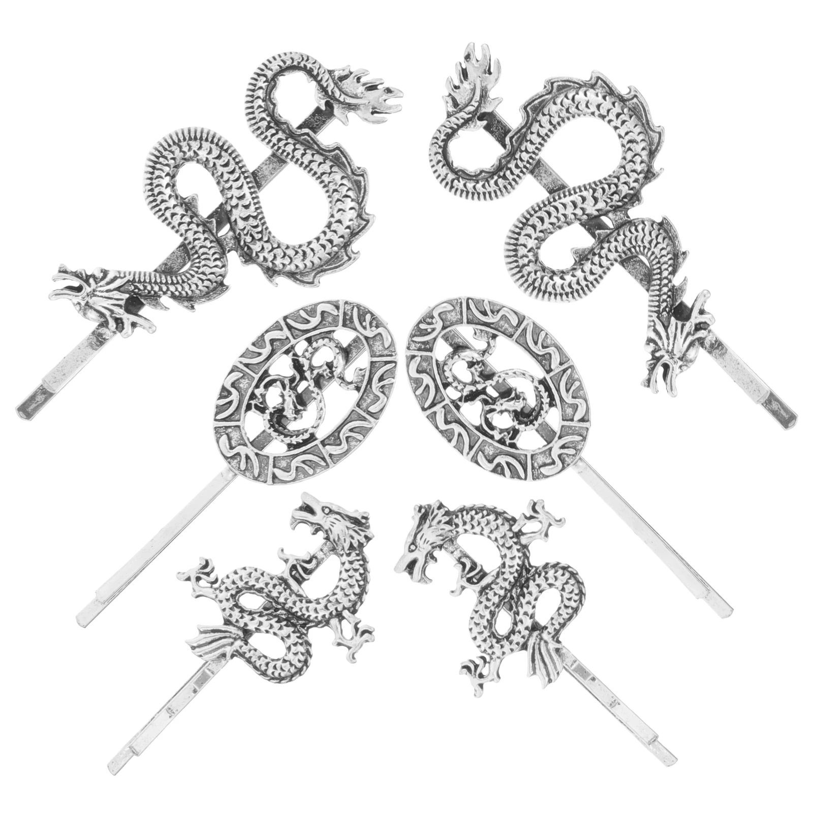 

6 Dragon Punk Metal Punk Hairpins Barrettes Hairpin Halloween Cosplay Party Dragon Hair Clip Accessories